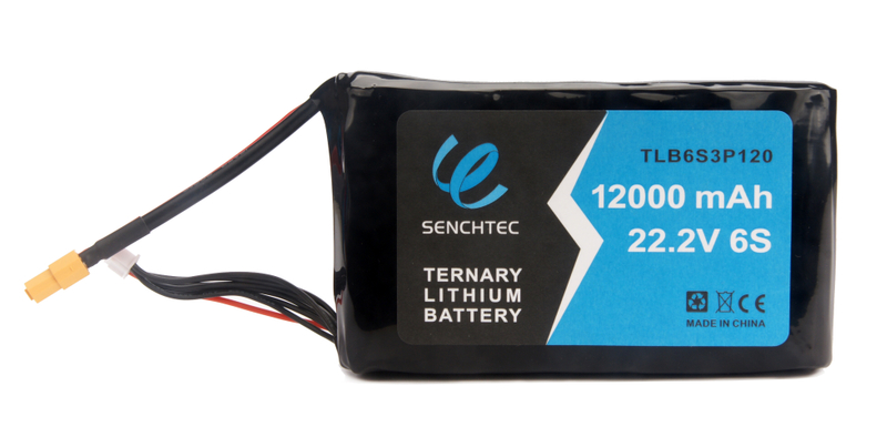 Senchtec 12,000 MAh Ternary Lithium Battery Pack 22.2V 6S ኃይለኛ ዳግም ሊሞላ የሚችል ረጅም ክልል መልቲኮፕተር ኳድኮፕተር Uav Fpv ድሮን ባትሪ