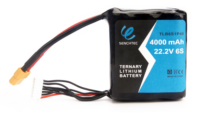 Senchtec 4000 MAh Ternary Lithium Battery Pack 22.2V 6S ኃይለኛ ዳግም ሊሞላ የሚችል ረጅም ክልል የባትሪ ጥቅል መልቲኮፕተር ኳድኮፕተር Uav Drone Fpv ባትሪ