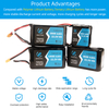 Senchtec 4000 MAh Ternary Lithium Battery Pack 22.2V 6S ኃይለኛ ዳግም ሊሞላ የሚችል ረጅም ክልል የባትሪ ጥቅል መልቲኮፕተር ኳድኮፕተር Uav Drone Fpv ባትሪ
