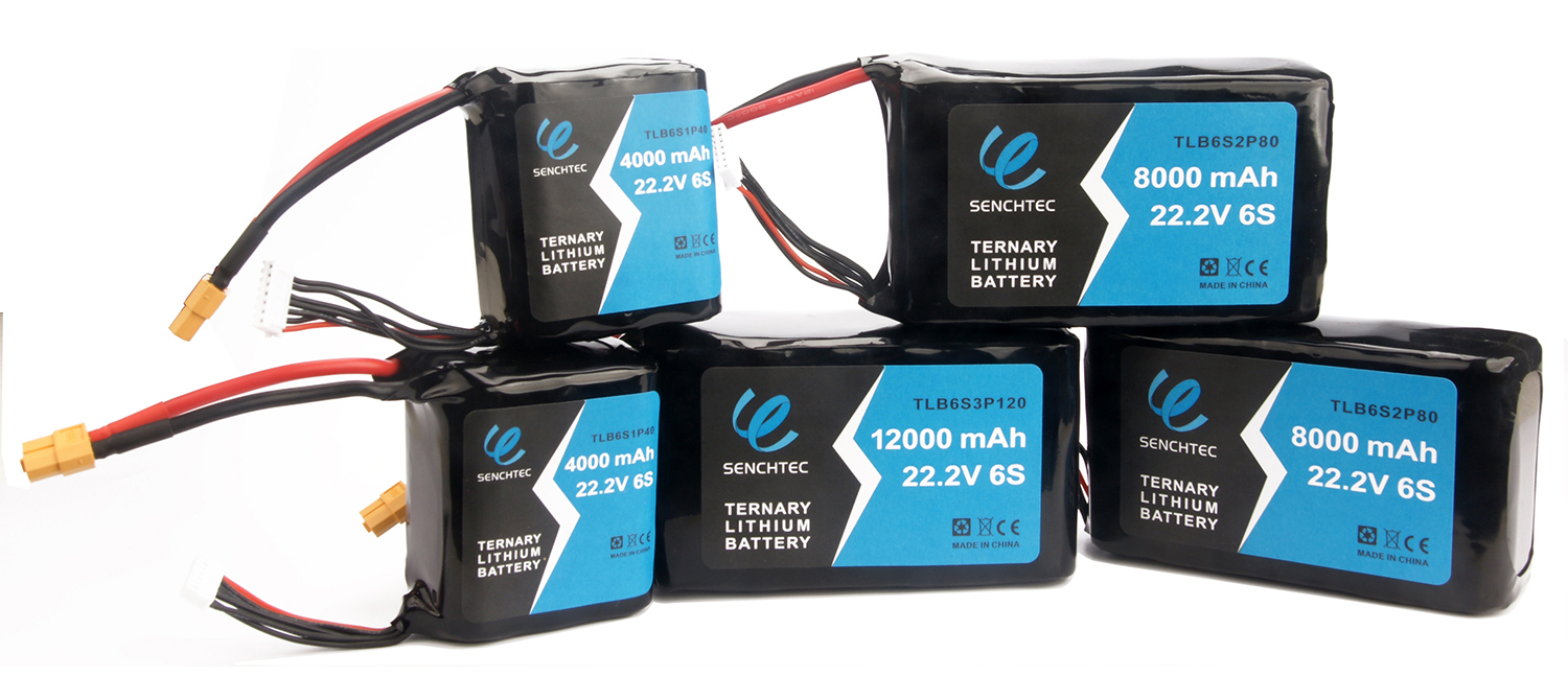 Senchtec 4000 MAh Ternary Lithium Battery Pack 22.2V 6S ኃይለኛ ዳግም ሊሞላ የሚችል ረጅም ክልል የባትሪ ጥቅል መልቲኮፕተር ኳድኮፕተር Uav Drone Fpv ባትሪ
